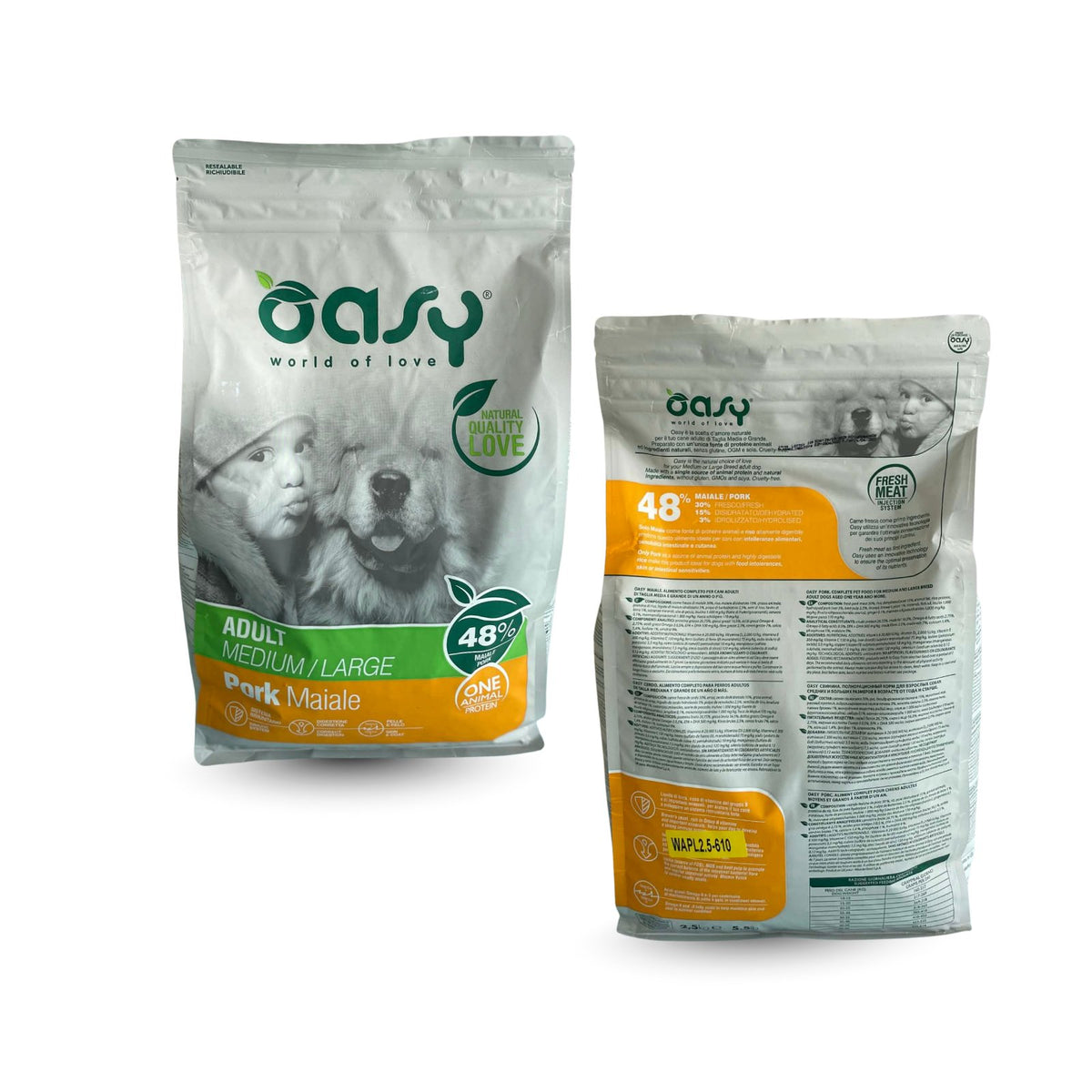 OASY- One Animal Protein -Adult Medium/Large (Pork)