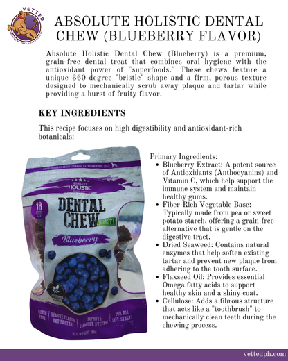 Absolute Holistic Dental Chew- Blueberry