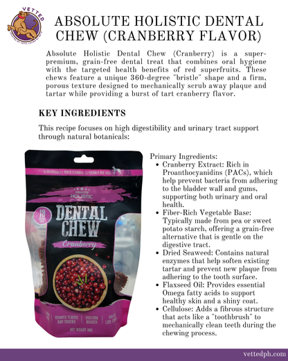 Absolute Holistic- Dental Chew Cranberry