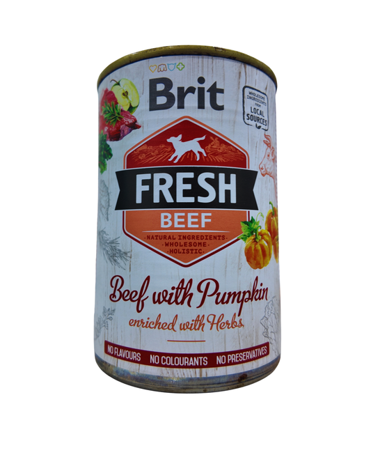 Brit Fresh Wet Food: Canned Beef with Pumpkin (Adult)