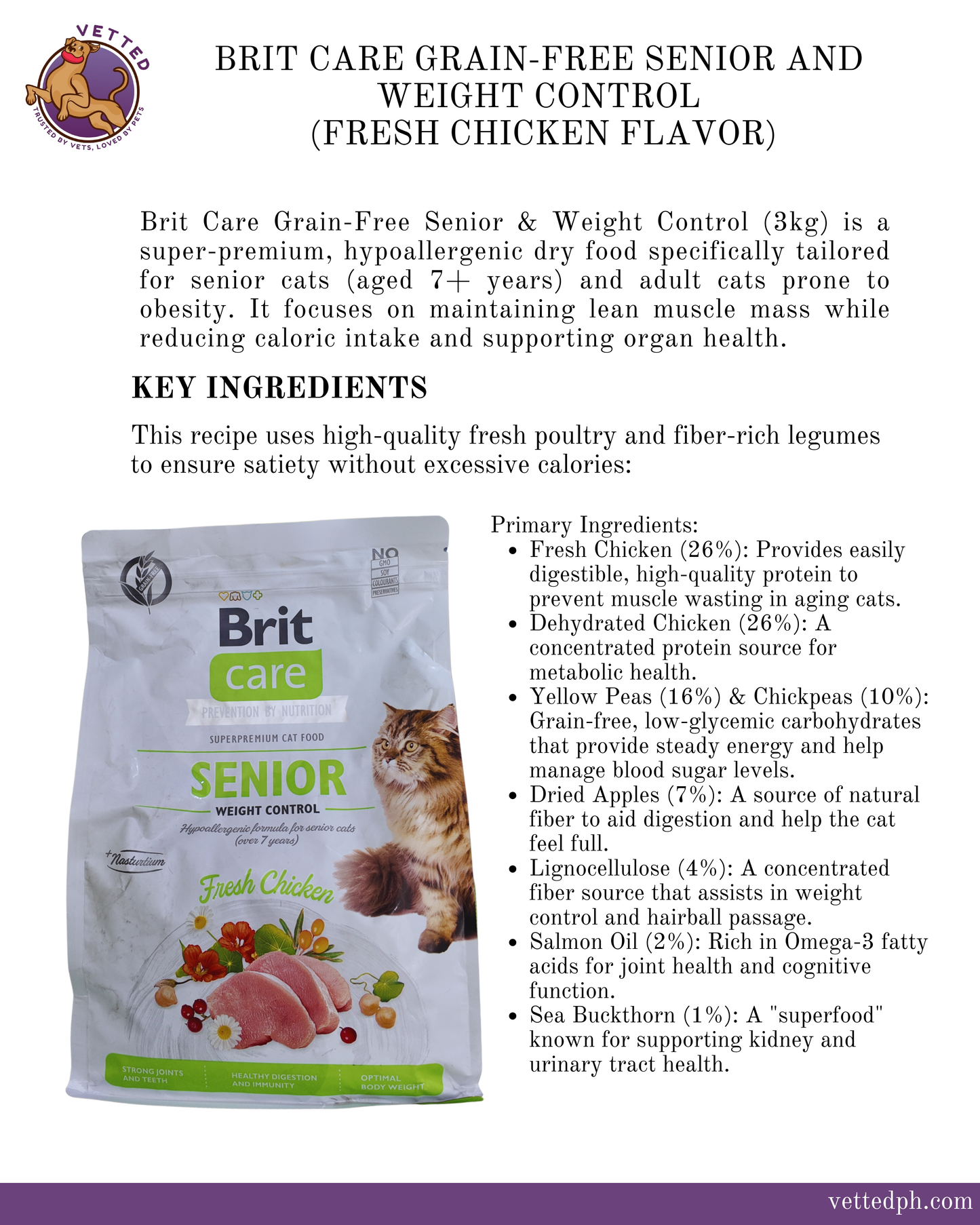 Brit Care Grain-Free Senior & Weight Control: Vitality & Healthy Weight