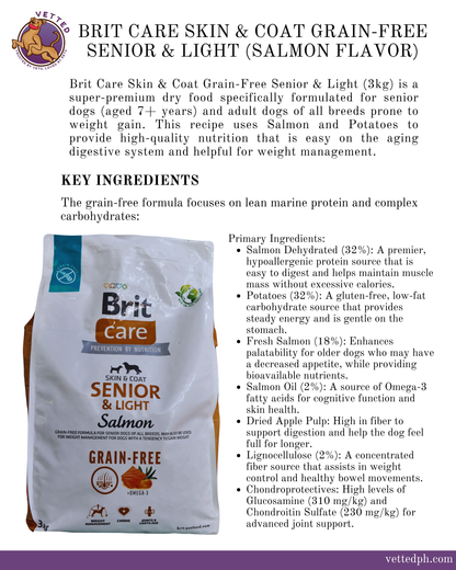Brit Care Grain-Free Senior & Light: Skin & Coat (Salmon)