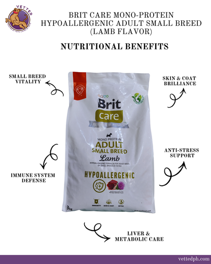 Brit Care Mono-Protein Hypoallergenic: Adult Small Breed (Lamb)