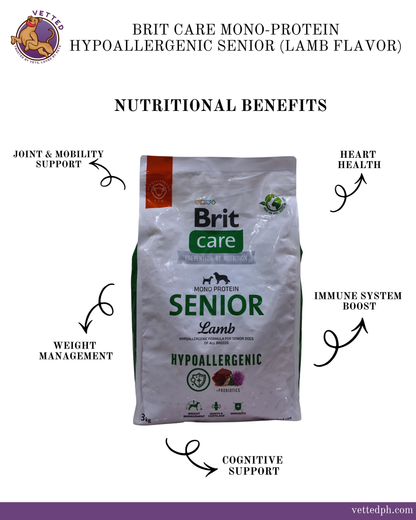 Brit Care: Mono Protein Hypoallergenic Senior (Lamb)