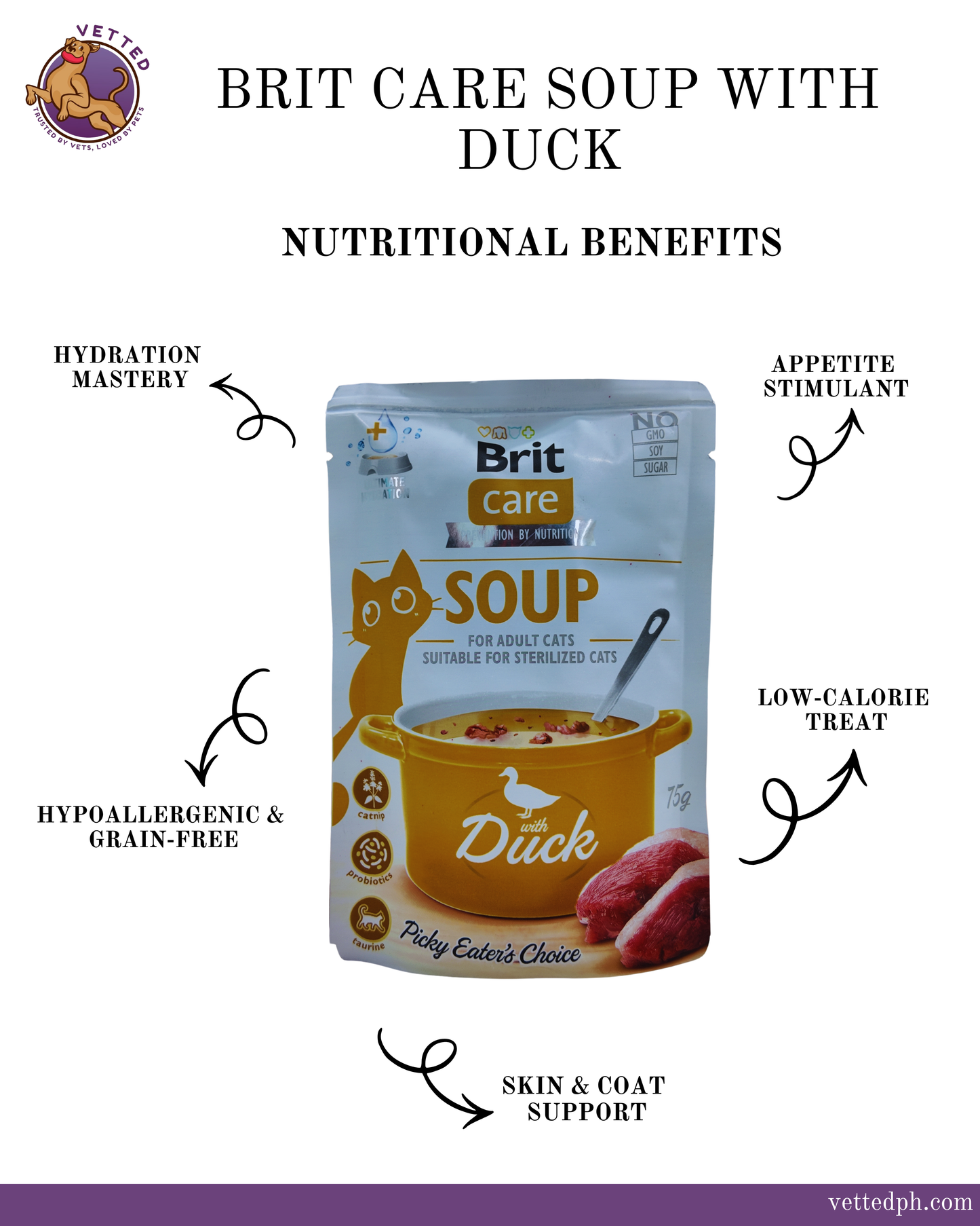 Brit Care Soup with Duck: Hydration & Savory Topping