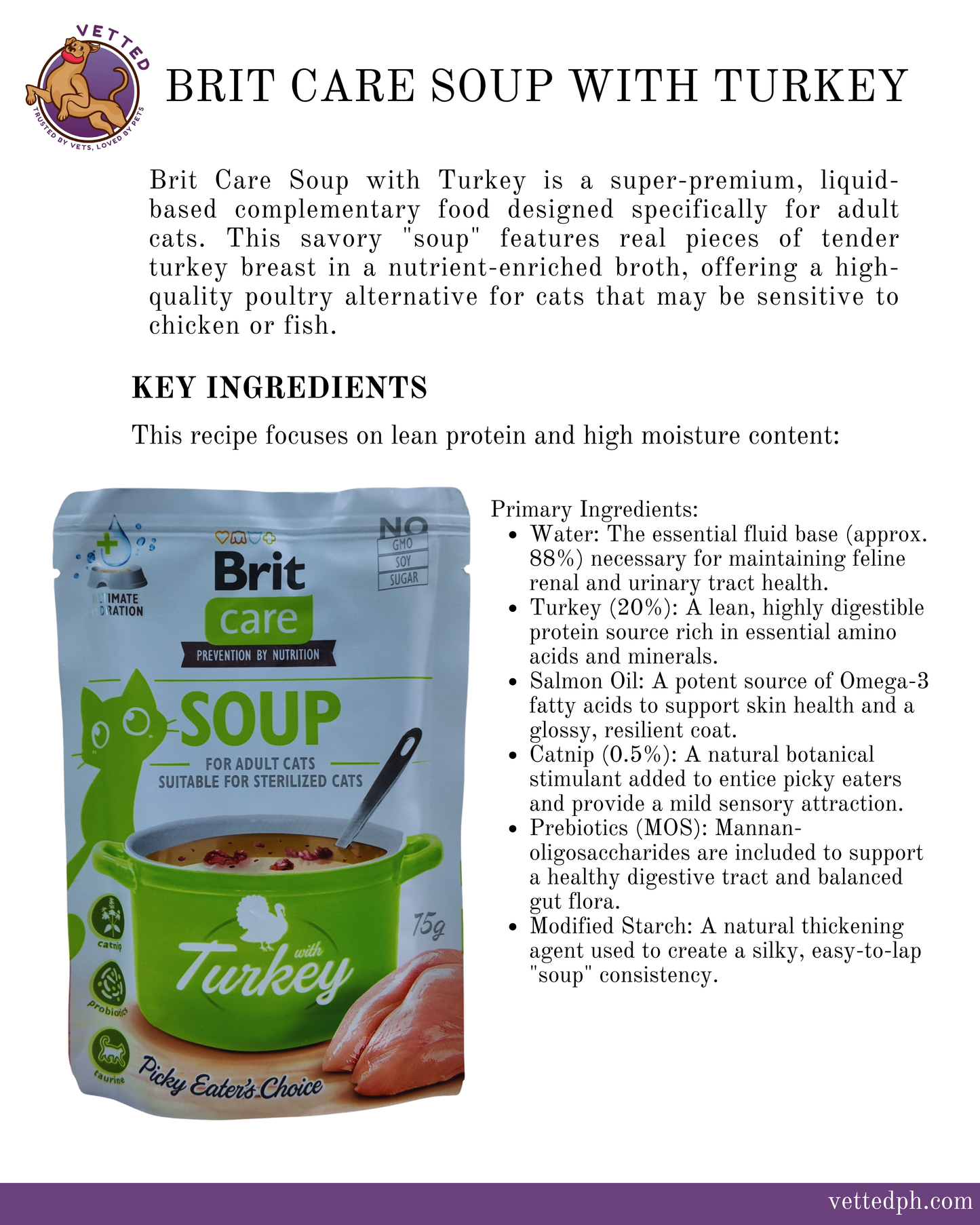 Brit Care Soup with Turkey: Lean Protein & Hydration
