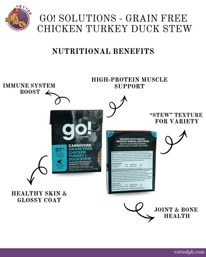 Go! Solutions- Grain Free Chicken Turkey + Duck Stew