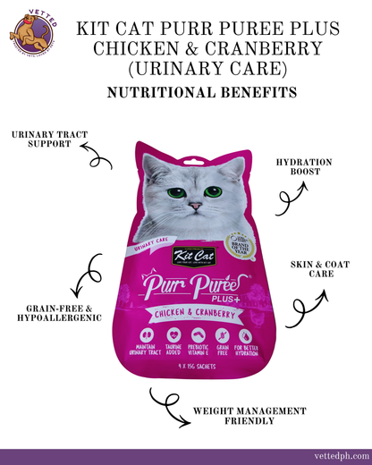 Kit Cat Purr Puree Plus: Chicken (Urinary Care)