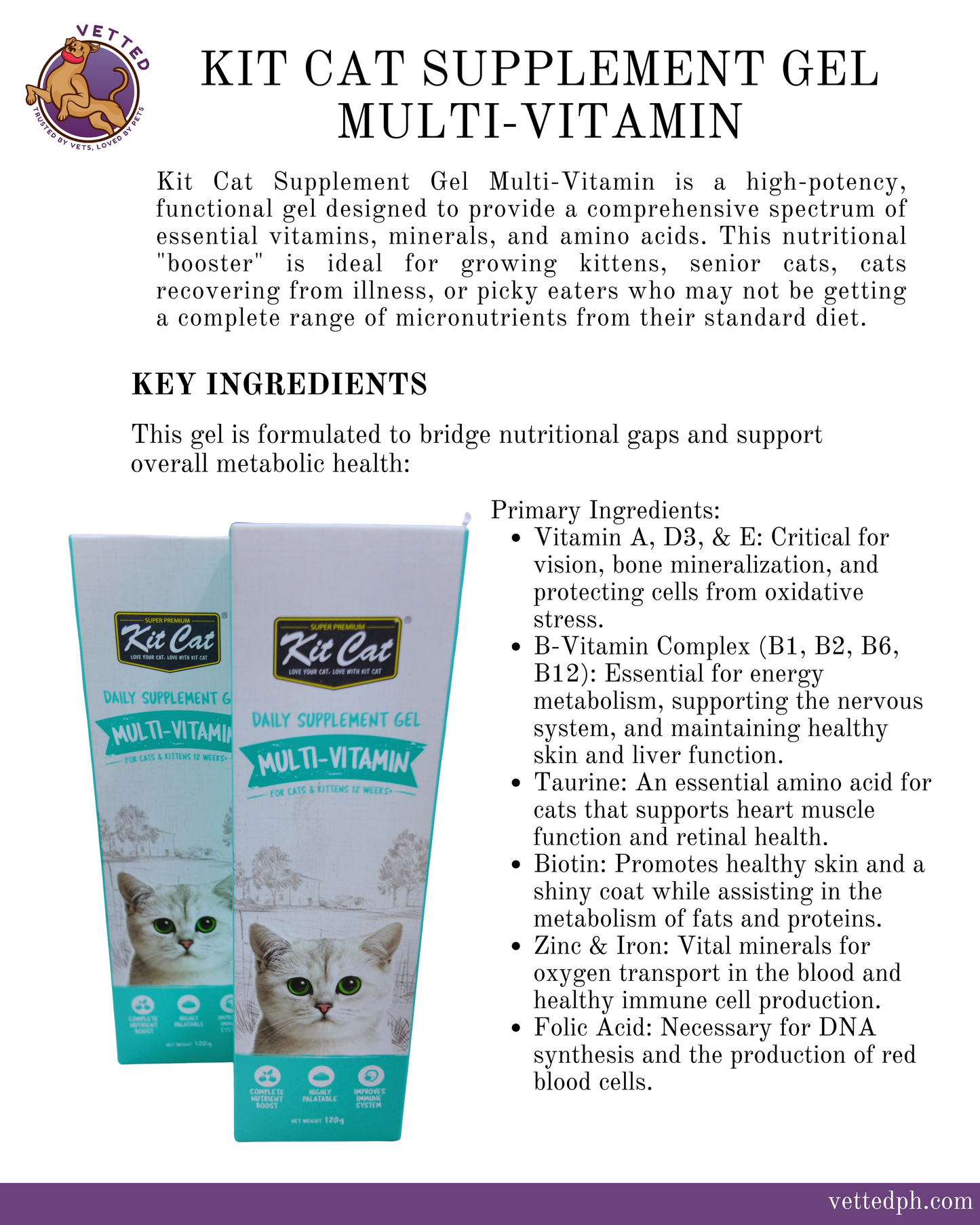 Kit Cat Supplement Gel: Multivitamins