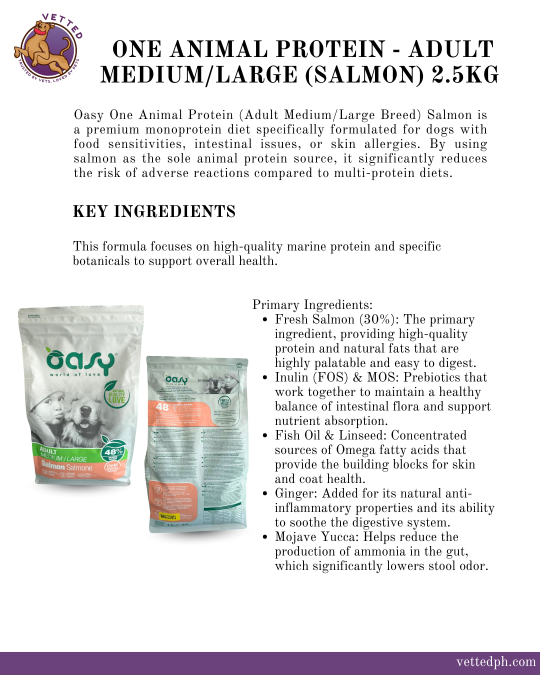 OASY- One Animal Protein - Medium-Large (Salmon)