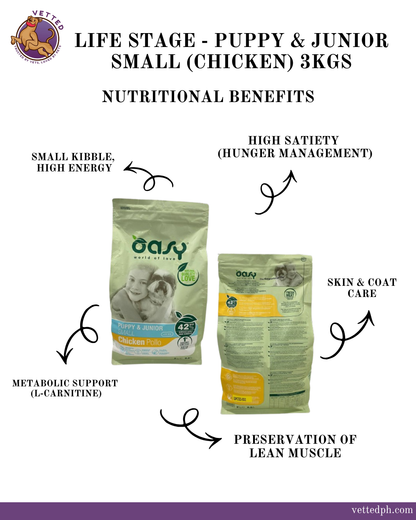 OASY- Life Stage- Puppy & Junior- Small (Chicken)