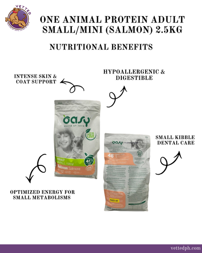 OASY- One Animal Protein - Adult Small/Mini (Salmon) 2.5kg