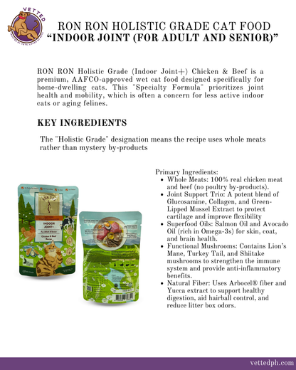 RON RON HOLISTIC GRADE CAT FOOD- INDOOR JOINT (FOR ADULT AND SENIOR)