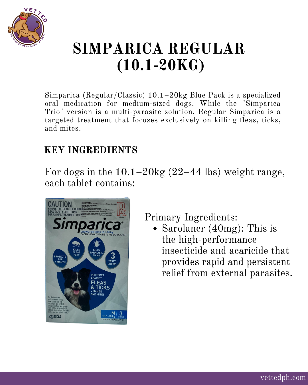 Simparica Chewable Tablet